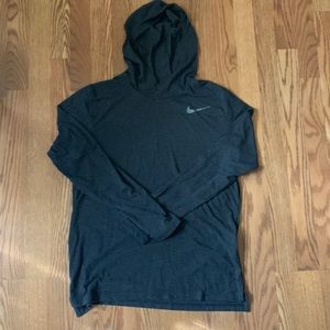 Nike dark gray lightweight hoodie mens size medium